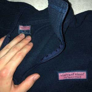 Vineyard Vines Navy Blue Quarter Zip Fleece